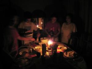 A candlelight dinner during Earth Hour