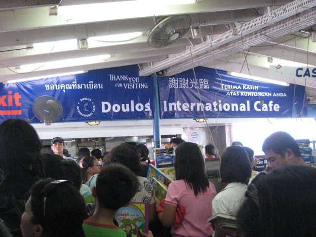 Checkout area with view of Doulos Cafe