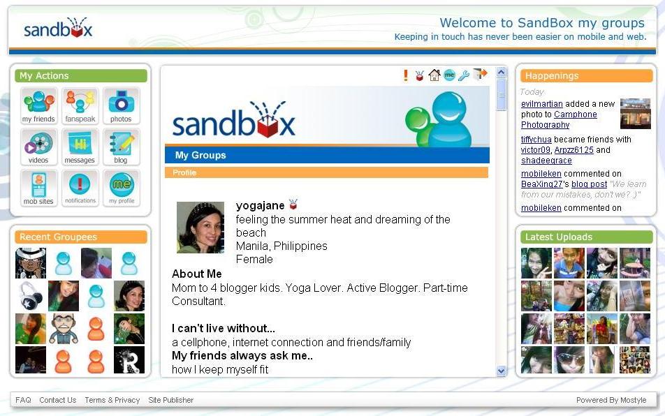 My Sandbox Profile